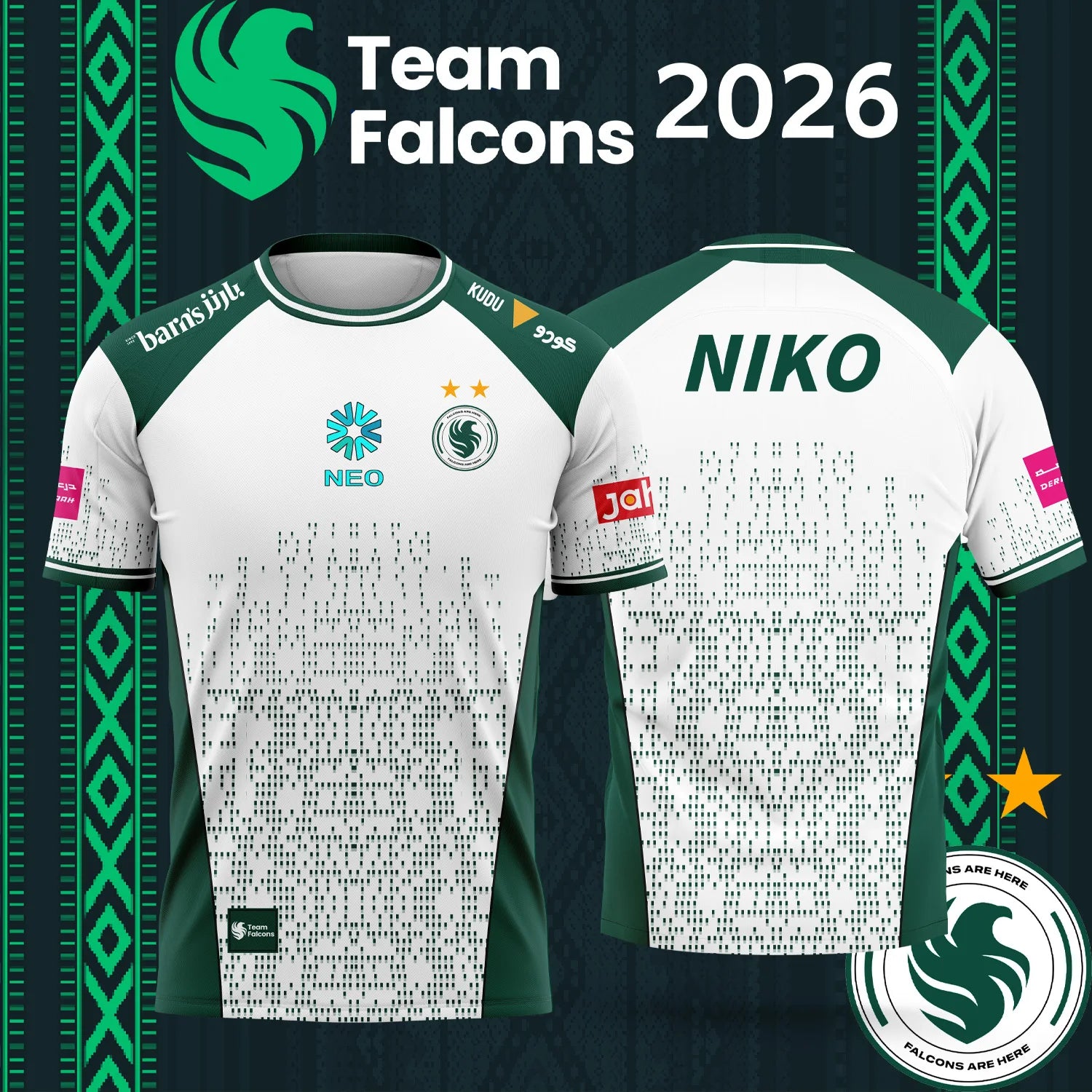 Esports Gaming Shirts - Familien-Matching 2026 Team Falcons NIKO Esports
